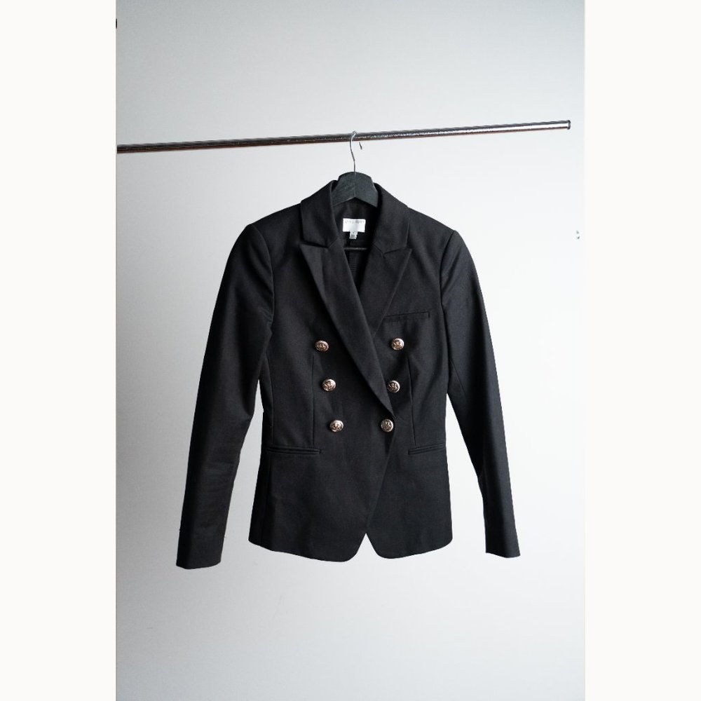 Witchery Black Double Breasted Blazer Size 6